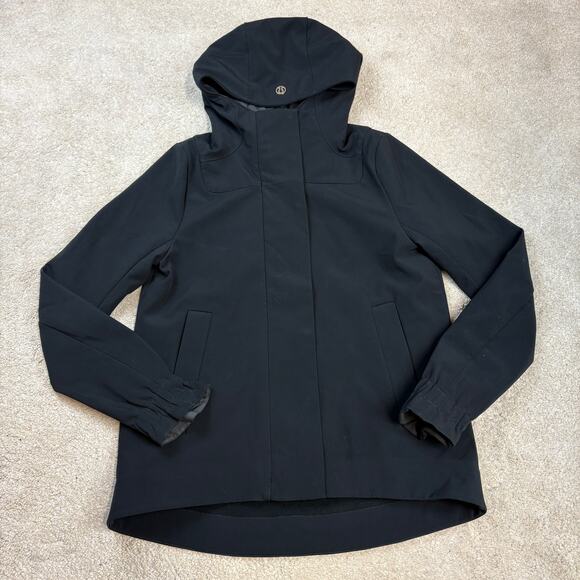 Lululemon Studio Softshell Wind Water-Resistant Jacket Black Size M - Picture 2 of 5